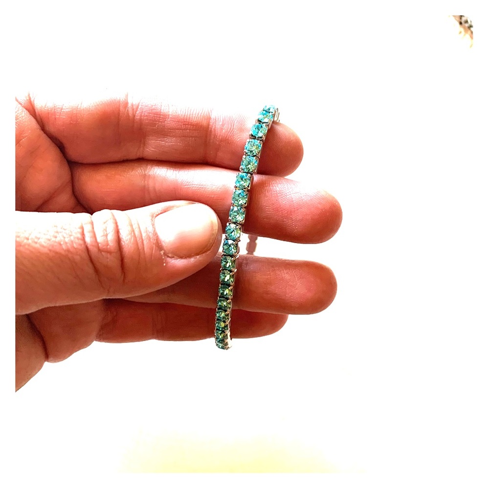 Swarovski crystal bracelet - teal